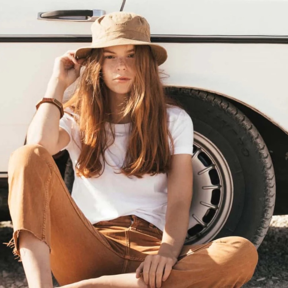 Casual Tan Bucket Hat - Women's Sun Hat